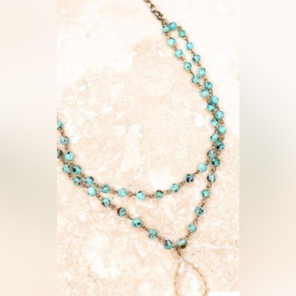 𝅺Lourdes Turquoise Necklace  